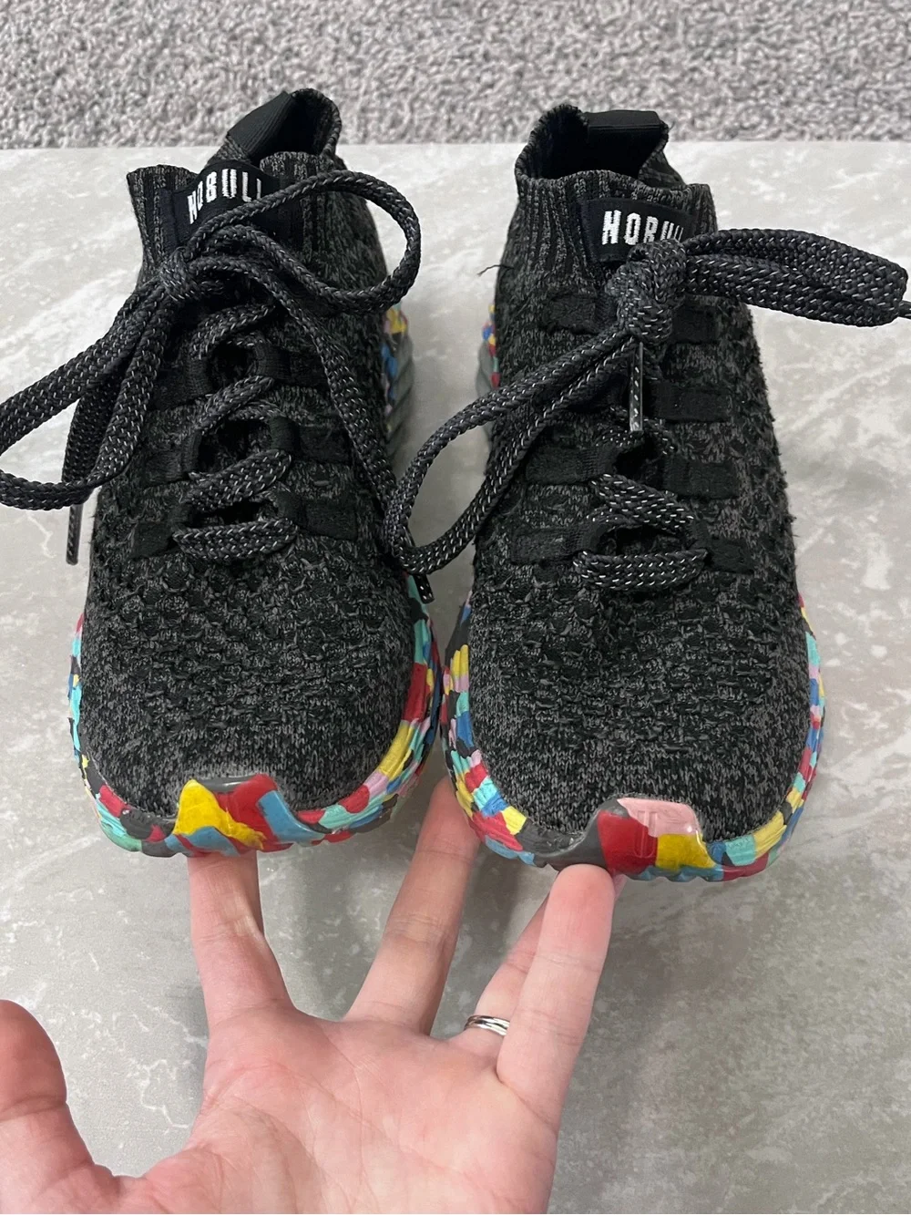 Nobull Allday Knit on Black Wild- Size 9.5 women